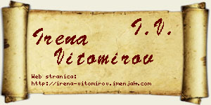 Irena Vitomirov vizit kartica